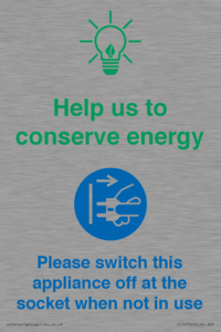 Help us to conserve energy - Unplug the kettle when finished